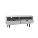 MDF Wood White Tv Unit - 160 × 40 × 55 cm