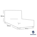 MDF Wood and Velvet Fabric Single Bed 120x120x195 cm - Off White