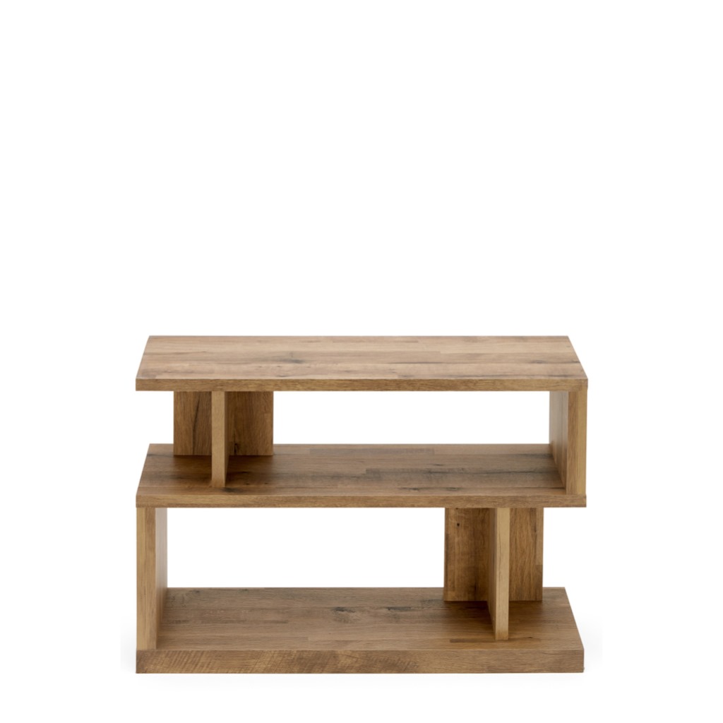 MDF Wood wood Side Table Brown - 90x29x60 cm