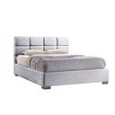 MDF and Velvet Fabric King Bed 120×160×195 cm - Dark Grey