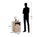 Mdf Bedside Table Beige - 40x40x60 cm