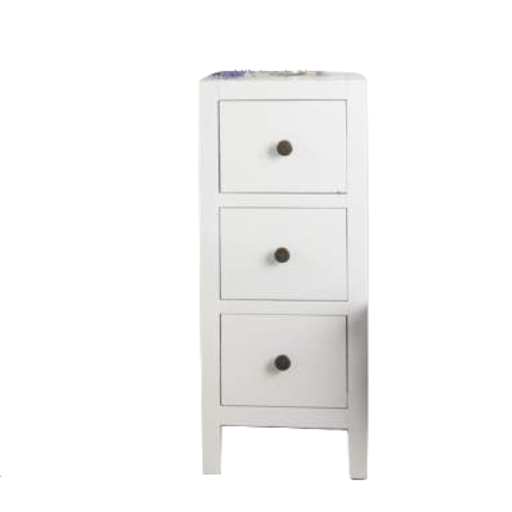 Mdf Bedside Table White - 30x30x80 cm