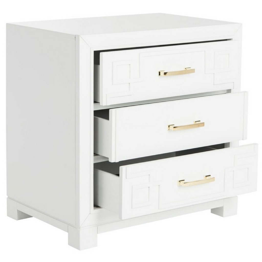 Mdf Bedside Table White - 60x40x62 cm