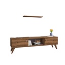 Melamine Wood and PVC Brown Tv Set - 140 × 30 × 39 cm