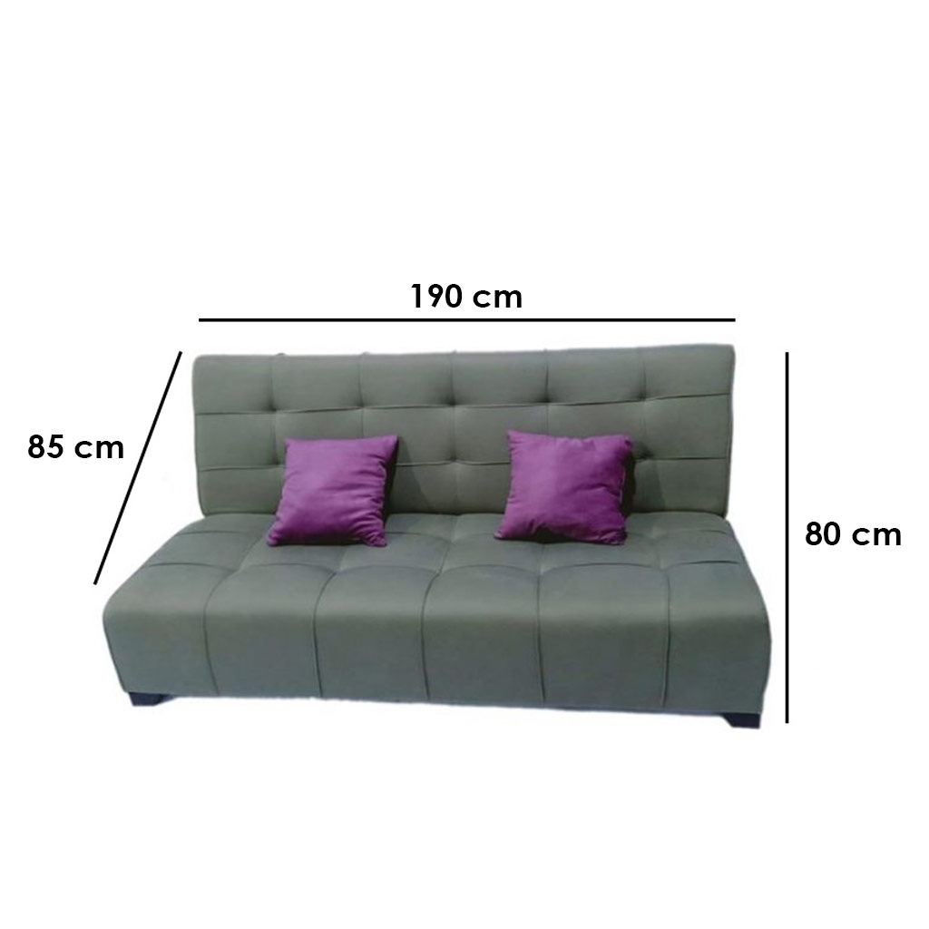 Muski Wood Sofa Bed - Grey