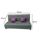 Muski Wood Sofa Bed - Grey