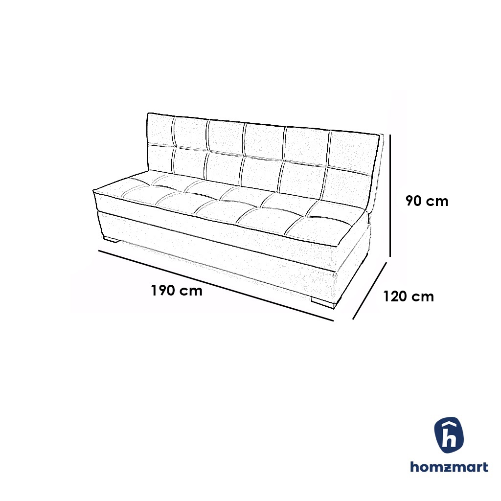 Muski Wood Sofa Bed - Grey