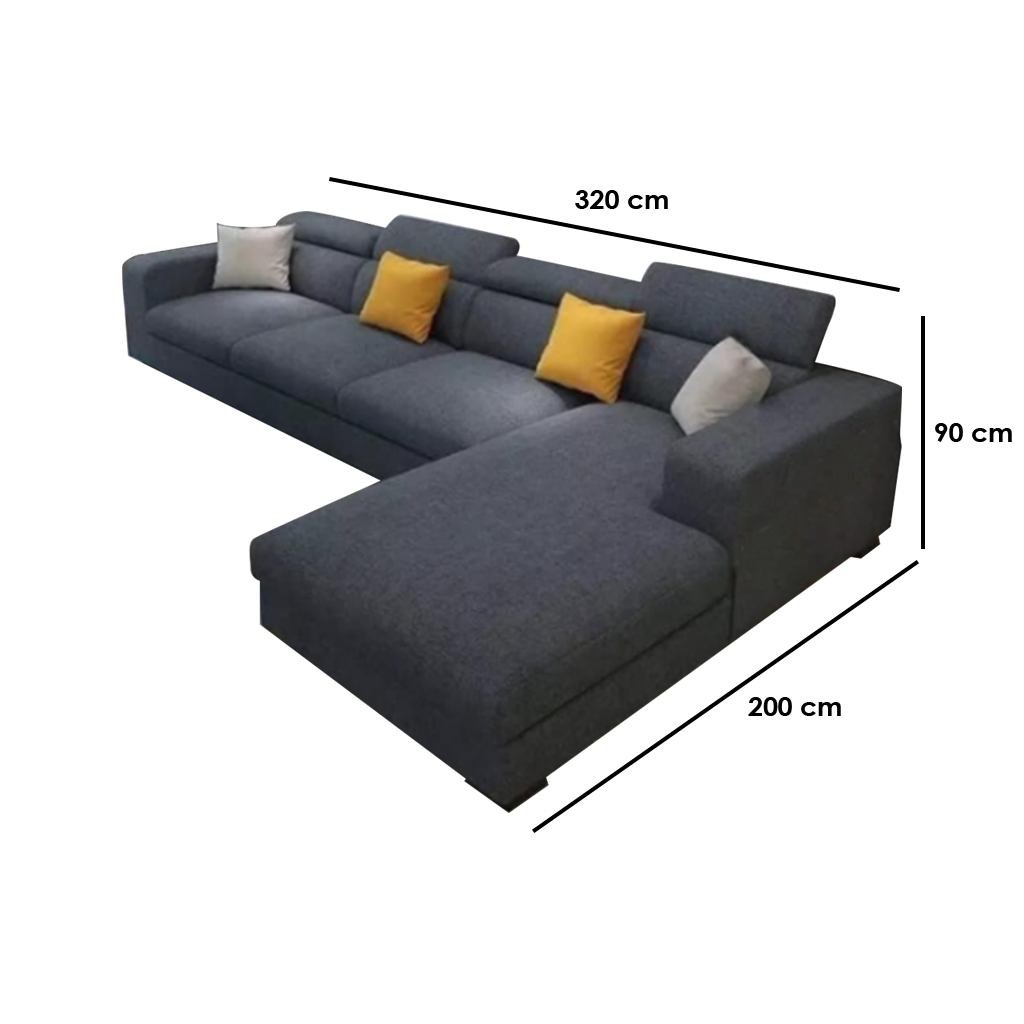 Beech Wood L-Shape Sofa