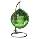 Plastic Rattan Single Hanging Chair - Green