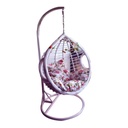 Plastic Rattan Single Hanging Chair - Purple