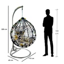 Plastic Rattan Single Hanging Chair - White