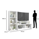 Poly Lackand MDF White Tv Set - 170 × 30 × 180 cm