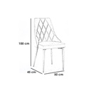 Red Beech Wood Velvet Dining Chair