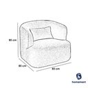 Beech Wood and Boucle Side Chair - White