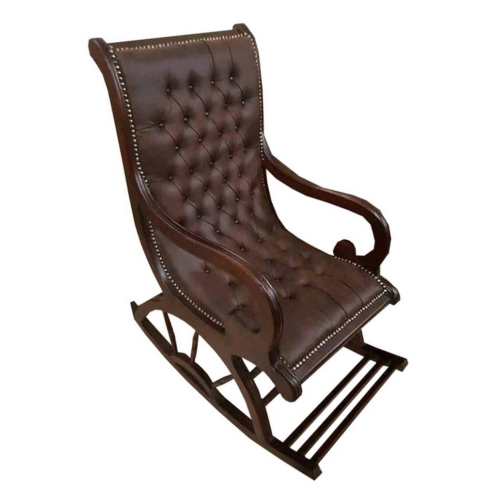 Red beech wood Rocking Chair - Brown