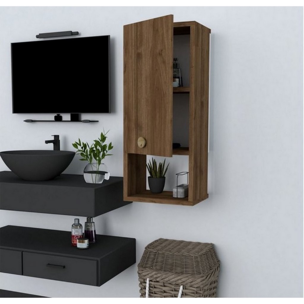 Spanish MDF Bathroom Storage Unit Brown - 70 × 22 × 30 cm