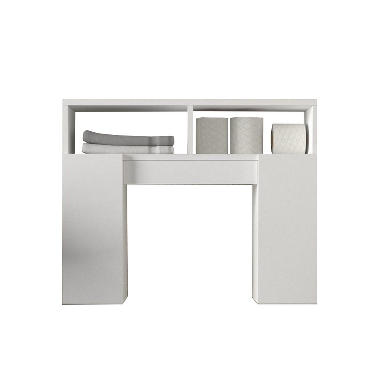 Spanish MDF Bathroom Storage Unit White - 61 × 20 × 76 cm