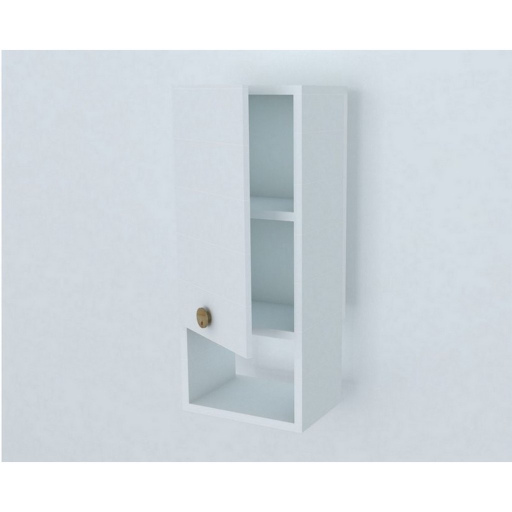 Spanish MDF Bathroom Storage Unit White - 71 × 22 × 30 cm