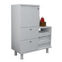 Spanish MDF Bathroom Storage Unit White - 87 × 30 × 68 cm