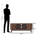 Spanish MDF Brown Tv Unit - 150 × 40 × 55 cm