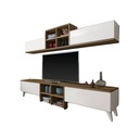 Spanish MDF Brown and White Tv Set 2 pieces - 180 × 35 × 40 cm