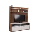 Spanish MDF Brown and White Tv Unit - 135 × 40 × 150 cm