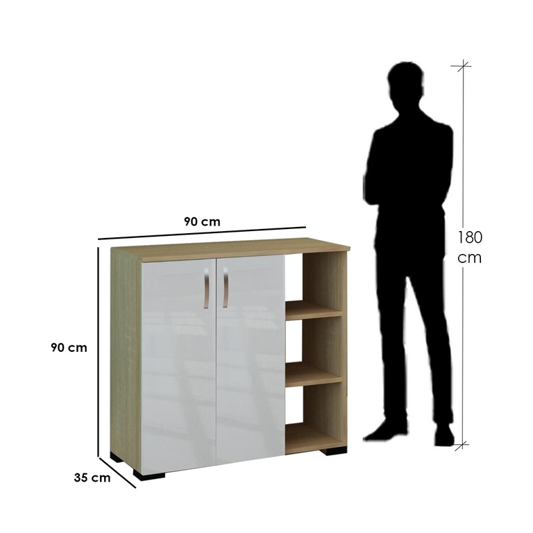 Spanish MDF Coffee Corner Beige and White - 90 × 35 × 90 cm