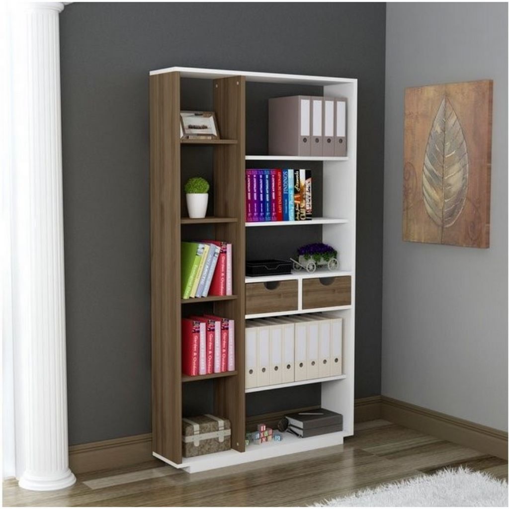 Spanish MDF Display Unit White and Brown - 188x25x80 cm