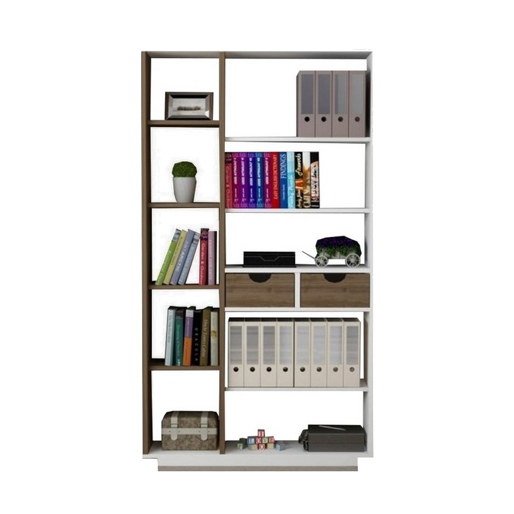 Spanish MDF Display Unit White and Brown - 188x25x80 cm