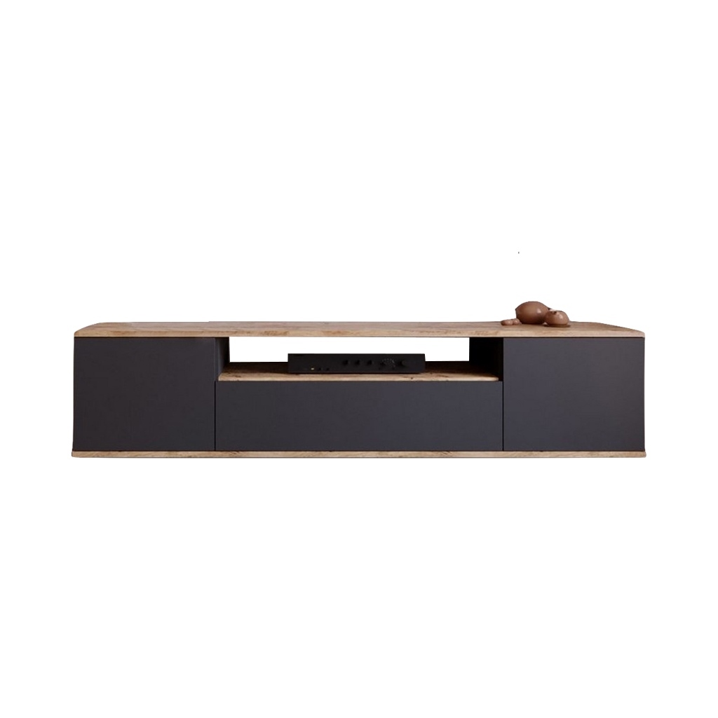 Spanish MDF Gray and Beige Tv Unit - 180 × 45 × 40 cm