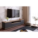 Spanish MDF Gray and Beige Tv Unit - 180 × 45 × 40 cm