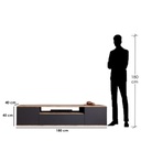 Spanish MDF Gray and Beige Tv Unit - 180 × 45 × 40 cm