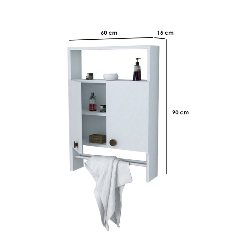 Spanish MDF Storage unit White - 90 × 15 × 60 cm