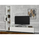 Spanish MDF White Tv Set - 160 × 30 × 160 cm