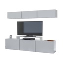 Spanish MDF White Tv Set 2 pieces - 180 × 37 × 40 cm