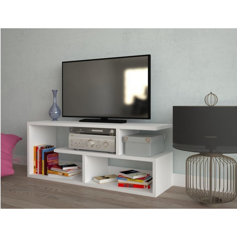 Spanish MDF White Tv Unit - 100×30×40 cm