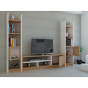 Spanish MDF White and Beige 3 pieces Tv Set - 150 × 30 × 120 cm