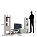 Spanish MDF White and Beige Tv Set 3 pieces - 150 × 30 × 120 cm