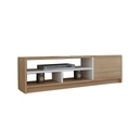 Spanish MDF White and Beige Tv Unit - 120 × 30 × 36 cm