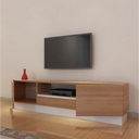 Spanish MDF White and Beige Tv Unit - 150 × 31 × 40 cm