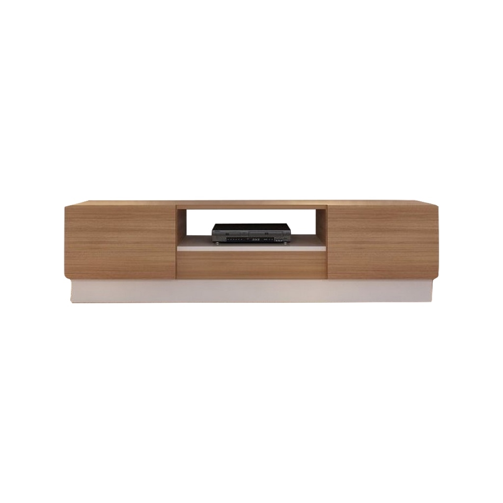 Spanish MDF White and Beige Tv Unit - 150 × 31 × 40 cm