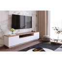 Spanish MDF White and Beige Tv Unit - 180 × 45 × 40 cm