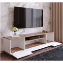 Spanish MDF White and Beige Tv Unit - 180 × 45 × 40 cm