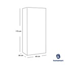 Spanish MDF and PVC Storage Unit White - 173 × 35 × 60 cm