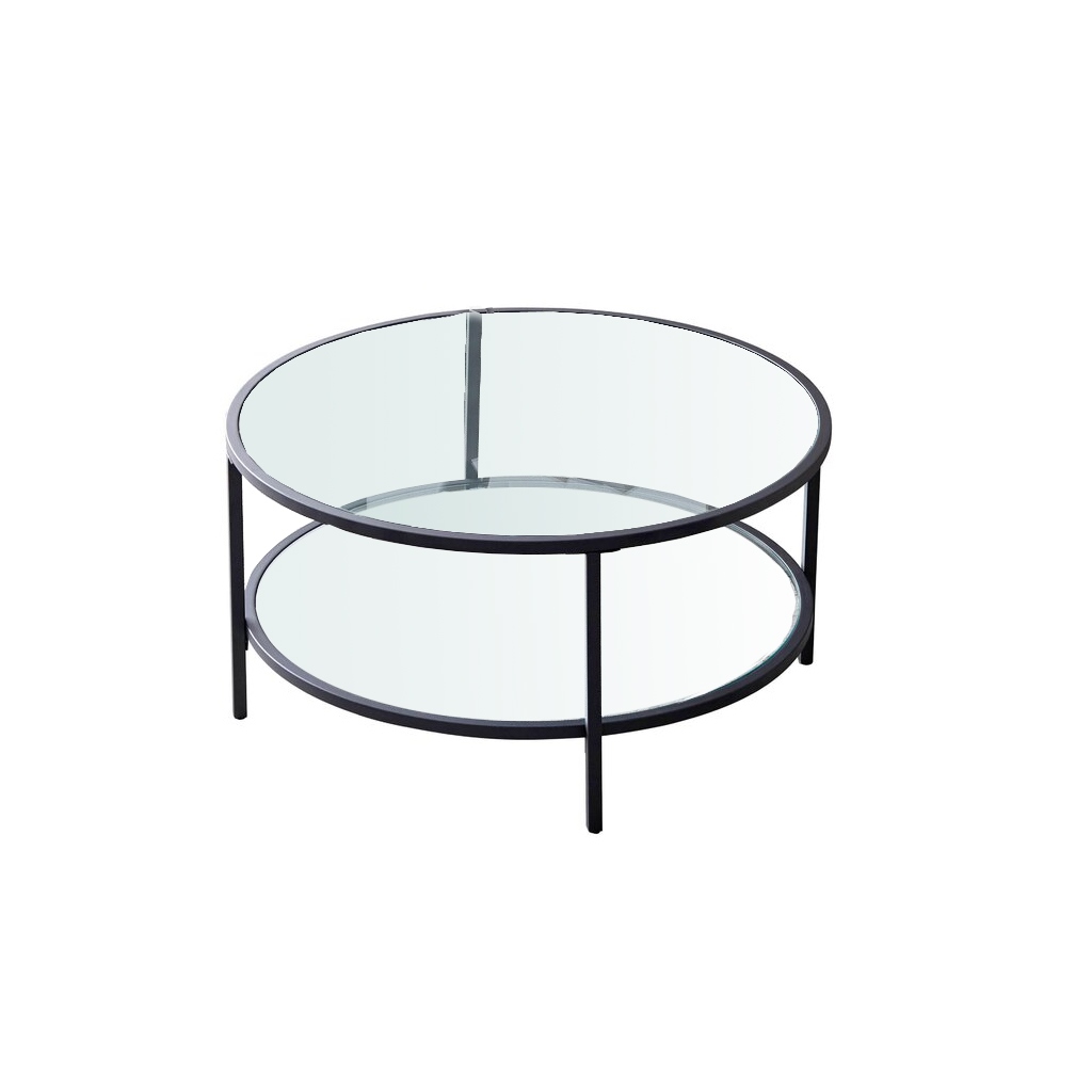 Steel Coffee Table Black - 45x80 cm