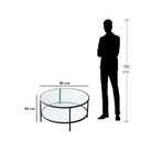 Steel Coffee Table Black - 45x80 cm