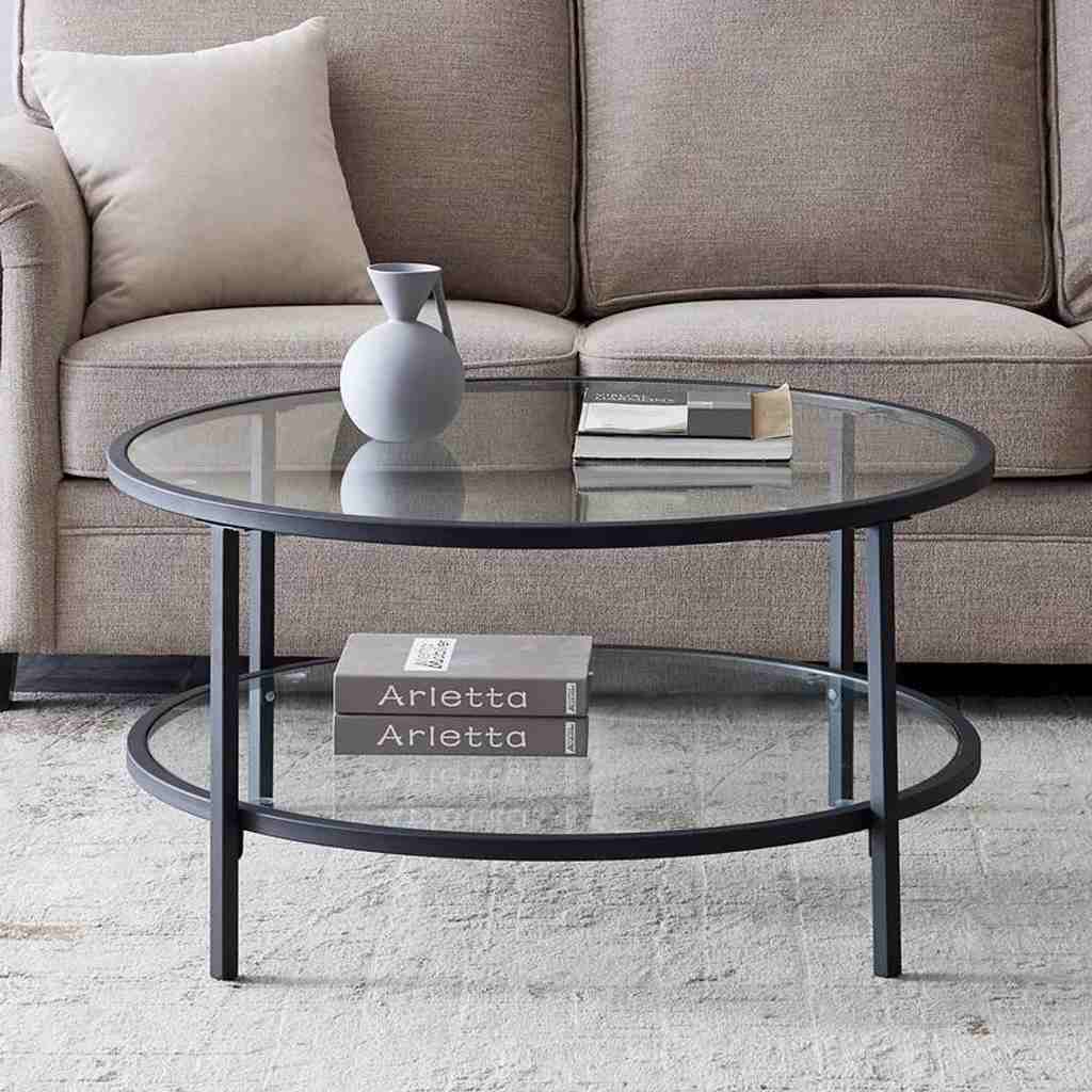 Steel Coffee Table Black - 45x80 cm