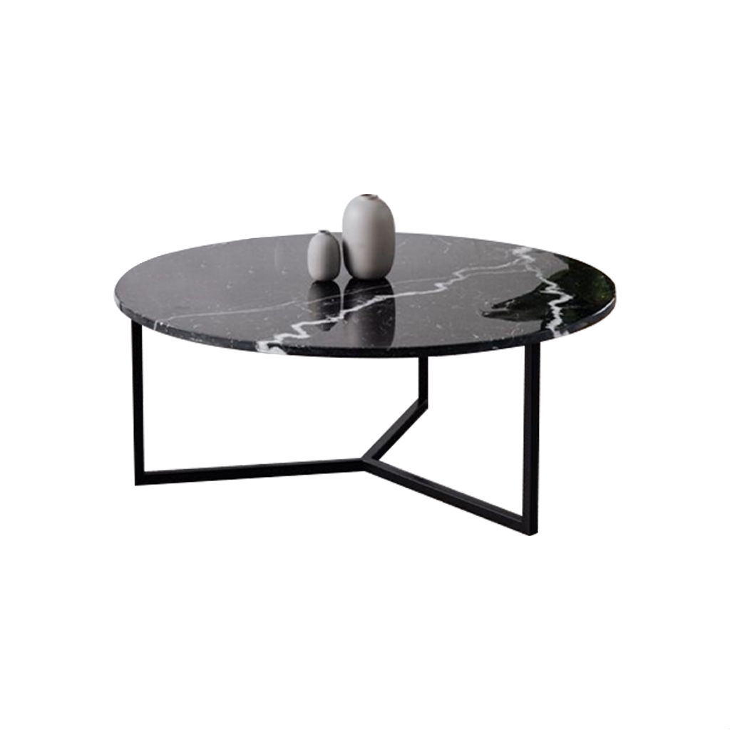 Steel Coffee Table Black - 70x45 cm