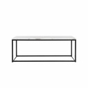 Steel Coffee Table Black and White - 100x60x45 cm