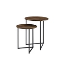 Steel Coffee Table Brown and Black - 40x60 cm